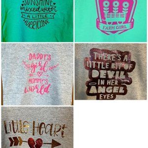5 girls t-shirts size 2t  NWOT